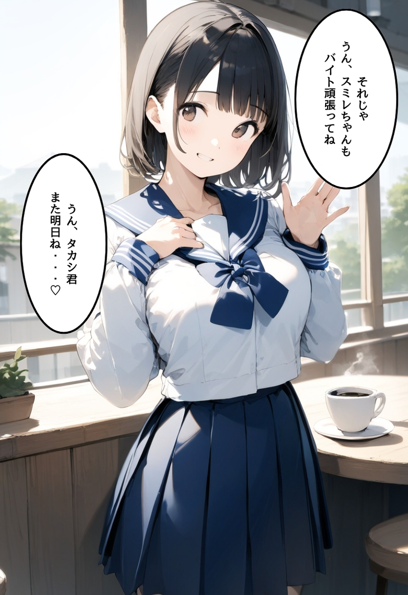 【エロ漫画】僕と付き合って3ケ月の彼女はバイト先の店長とのエッチに夢中になってるみたいで…
