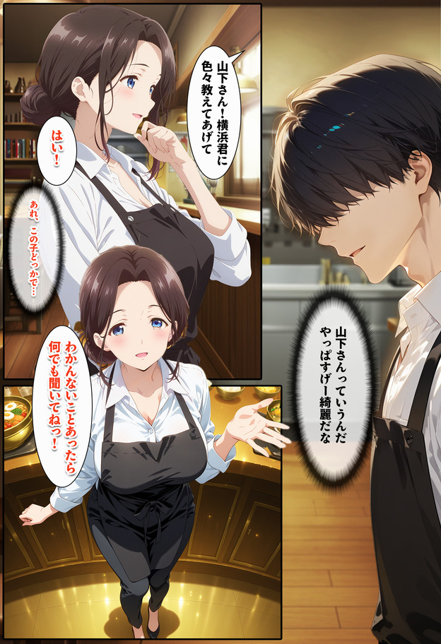 【エロ漫画】旦那とはセックスレス気味の人妻さんバイト先の若い男の子との浮気セックスに溺れてしまう