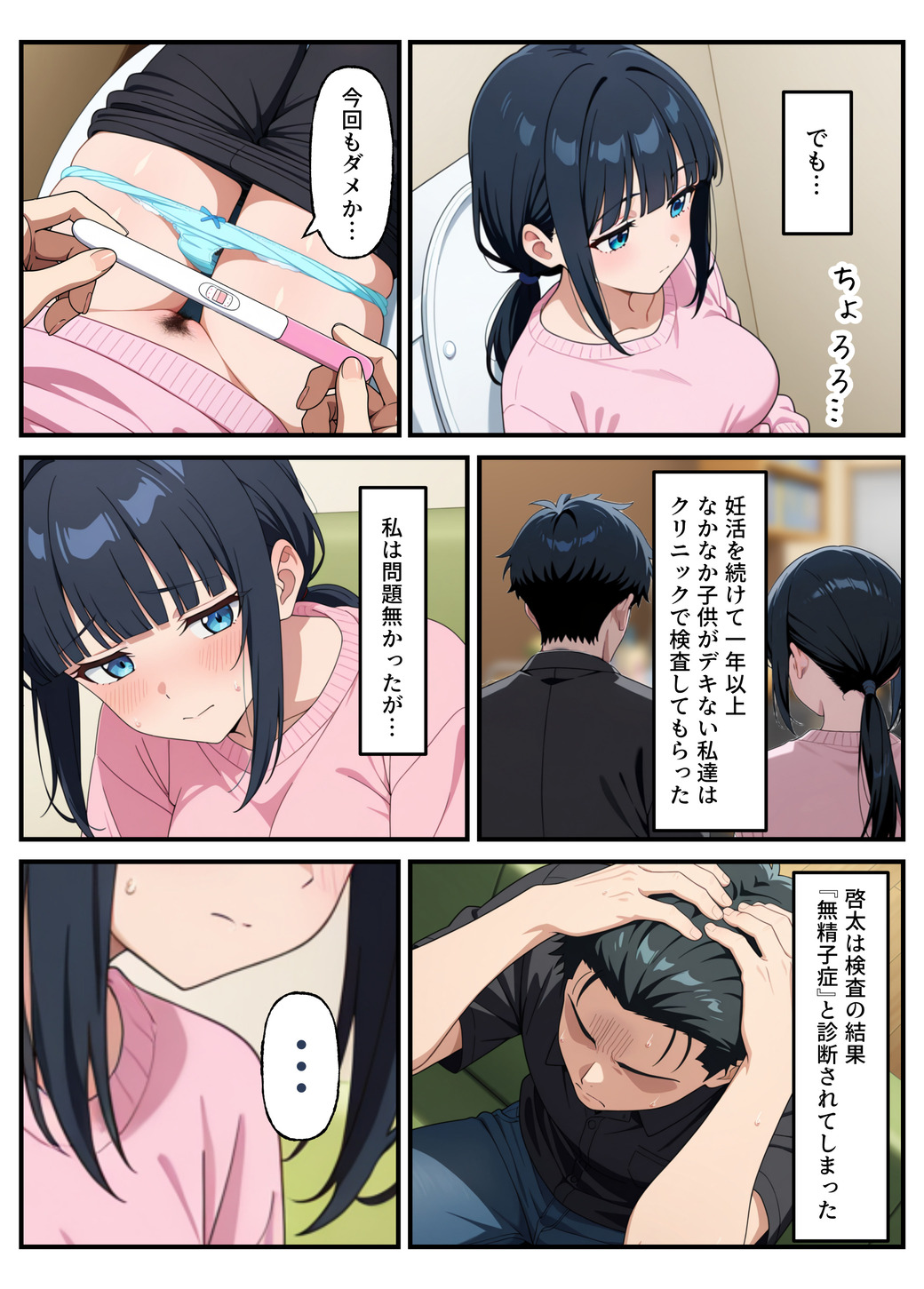 【エロ漫画】不妊治療の奥様が旦那の目の前で種付けサービスを受けることになり…