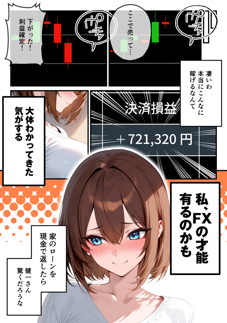 【えろまんが】女友達にFXを勧めらられた奥様…ハイレバトレードでとんでもない損失を作りデリヘル勤務へ…