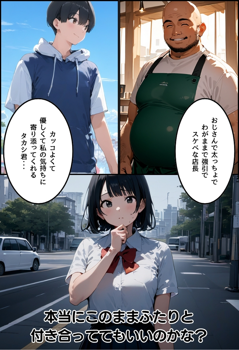 【エロ漫画】僕と付き合って3ケ月の彼女はバイト先の店長とのエッチに夢中になってるみたいで…