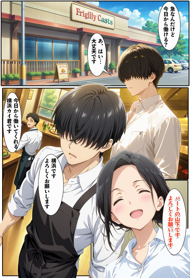 【エロ漫画】旦那とはセックスレス気味の人妻さんバイト先の若い男の子との浮気セックスに溺れてしまう