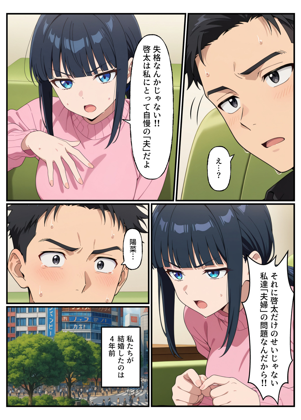 【エロ漫画】不妊治療の奥様が旦那の目の前で種付けサービスを受けることになり…