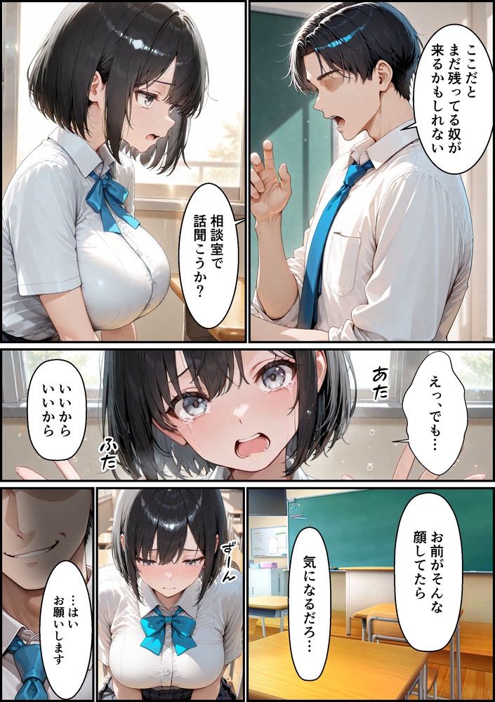 【えろまんが】彼氏がいるにも関わらず教師に抱かれ快楽堕ちしていく美少女がシコリティーすぎる！