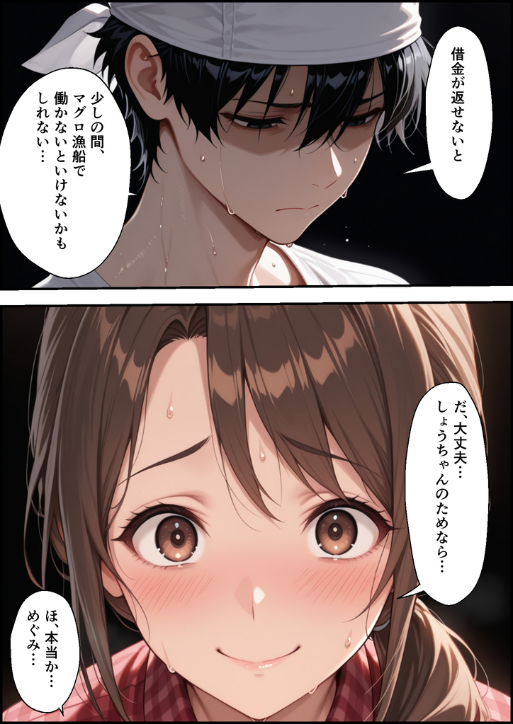 【エロ漫画】男性経験は夫以外にない巨乳人妻さんが村長の息子の罠にハマり…