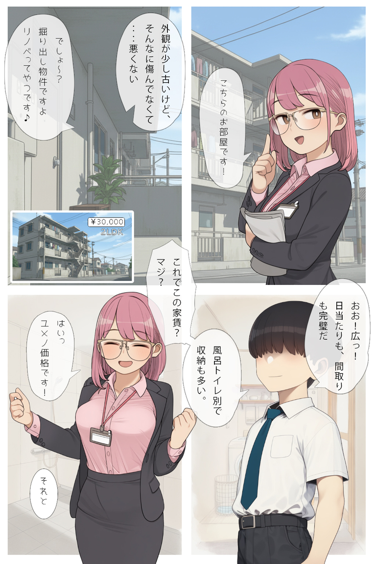 【えろまんが】もれなく可愛い奥様付き？最高にエッチな物件が紹介される！