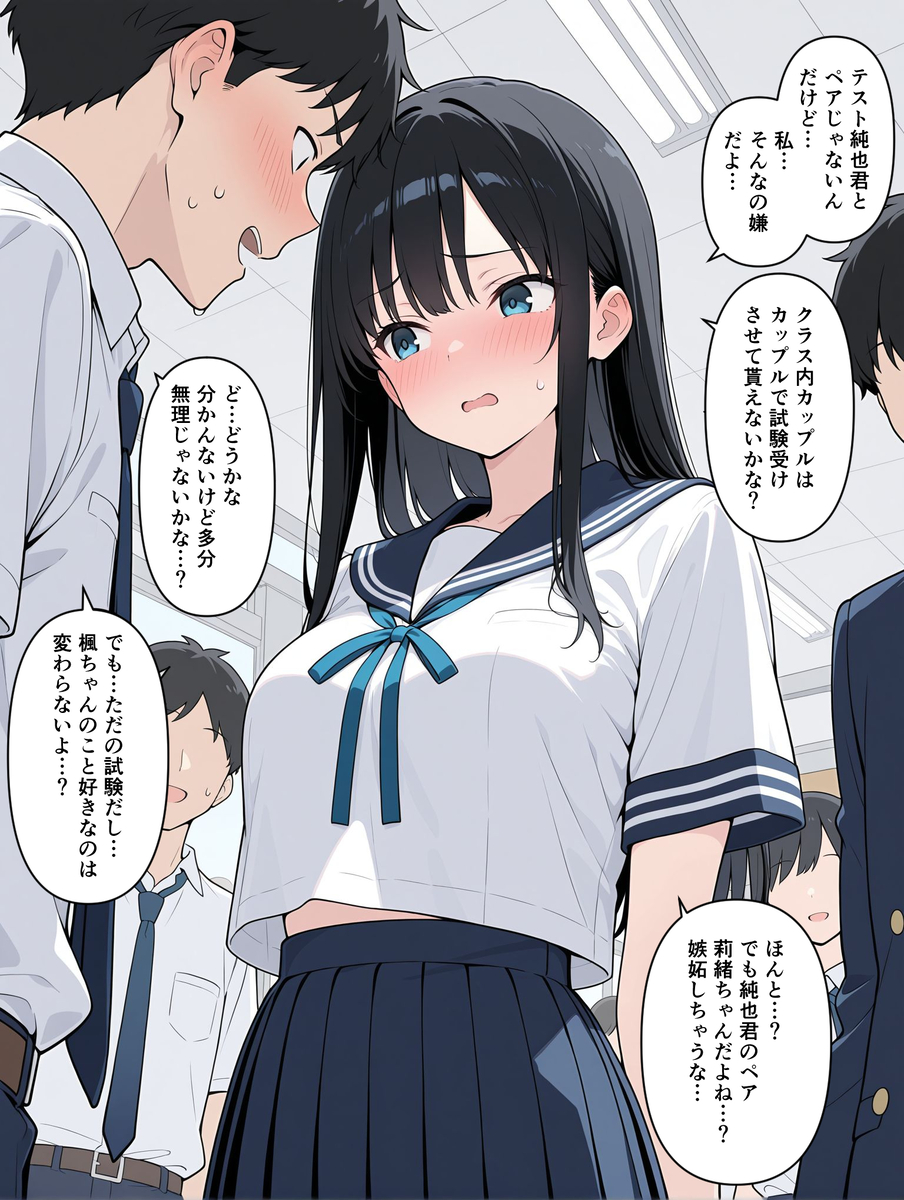 【エロ漫画】こんな性教育最高すぎる！閉ざされた教室の中で行われる性のテストがシコリティーすぎるwww