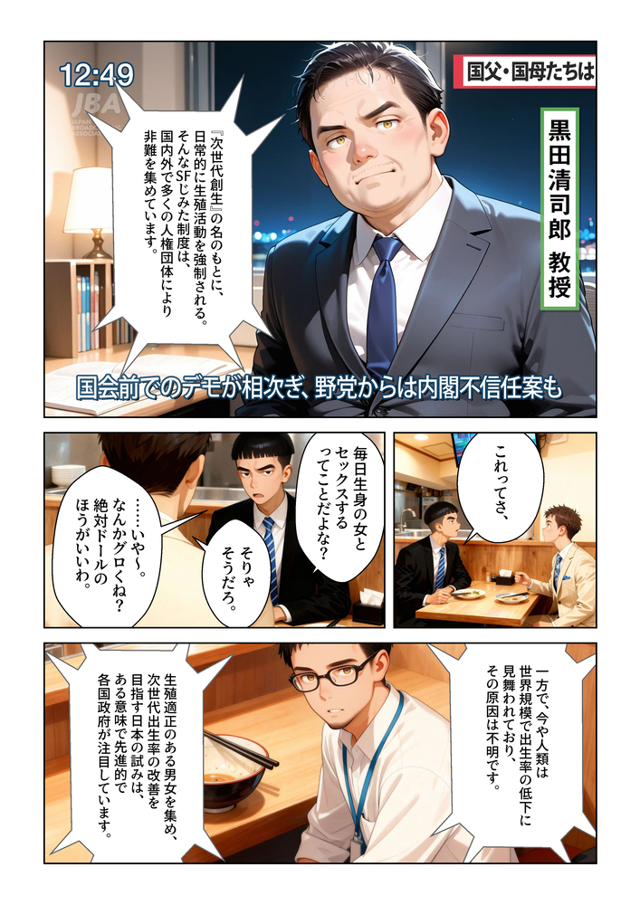 【エロ漫画】国家と美女たちに求められ続ける快楽と狂乱の日々に興奮が収まらない！