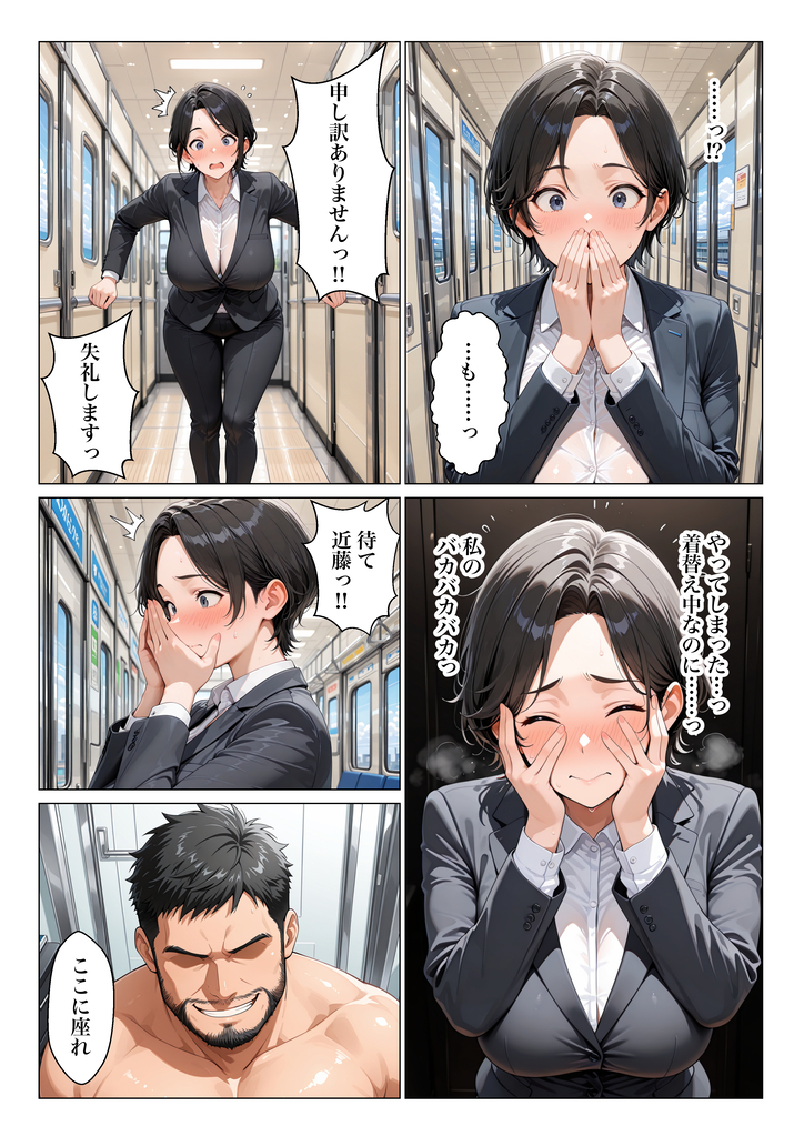 【エロ漫画】社長にご奉仕しまくって会社に残ろうとする人妻OLさんに興奮が収まらない！