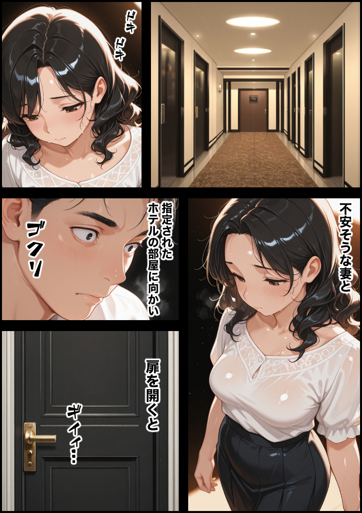 【エロ漫画】ホテルの一室でねちっこく人妻が責められる姿がたまないっす！