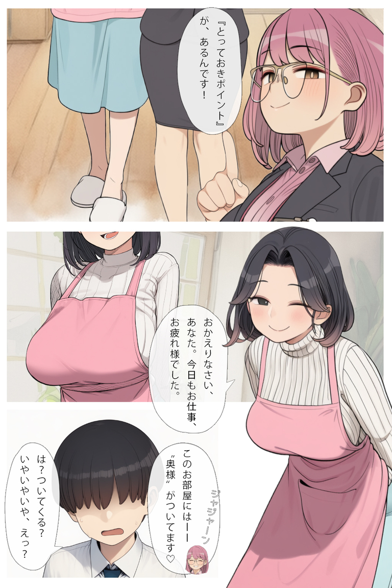 【えろまんが】もれなく可愛い奥様付き？最高にエッチな物件が紹介される！