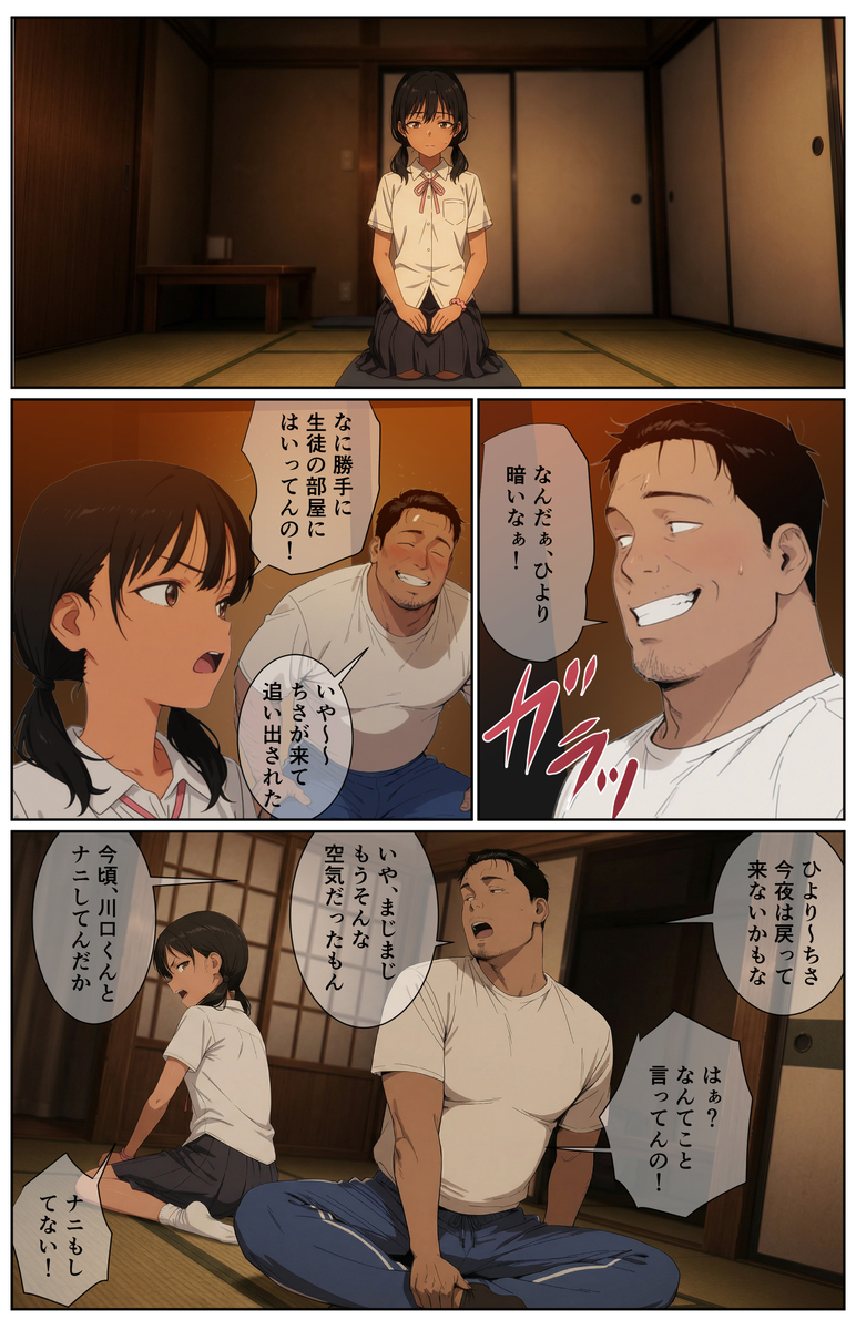 【エロマンガ】村の学校のたった二人の女子生徒とその教師の男性二人による禁断の関係がエロ過ぎた