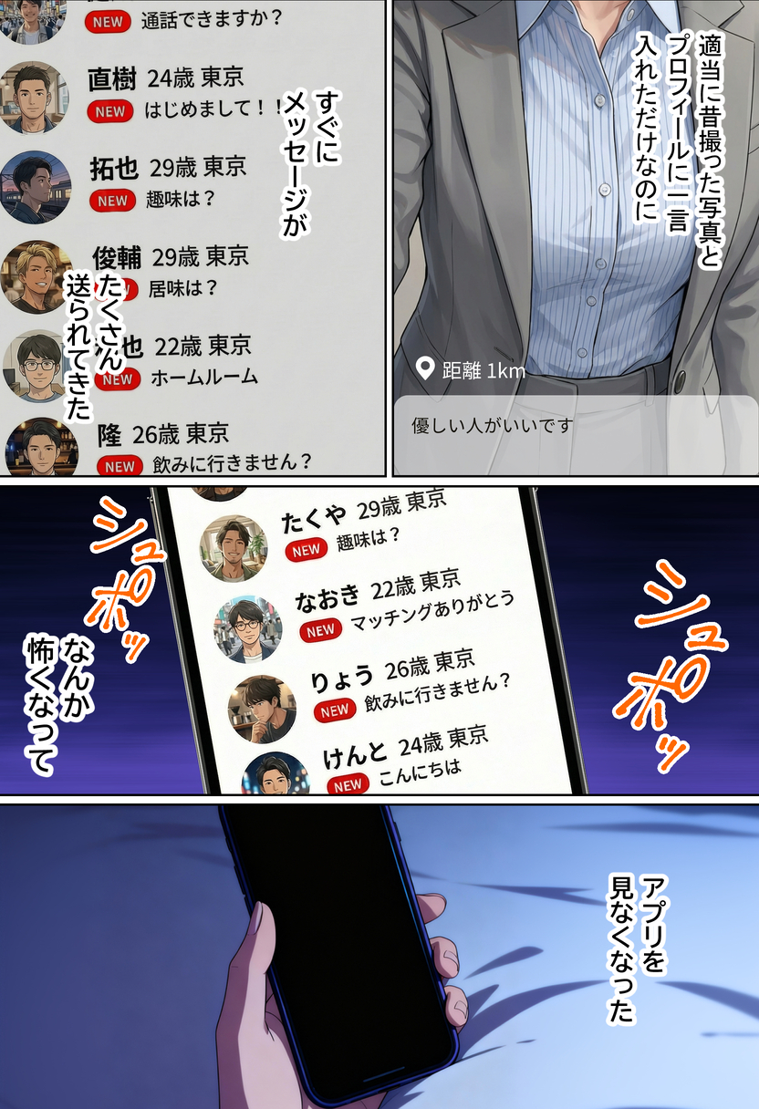 【えろまんが】リアルな女性視点で描かれる、マッチングアプリ体験談にドキドキがとまらない