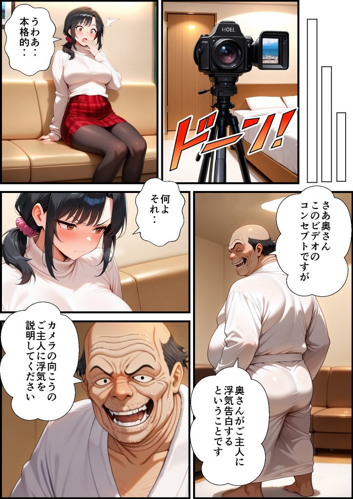 【えろまんが】ヤバいおっさんとのハメ撮りで本当の快楽を知る奥様がシコリティー