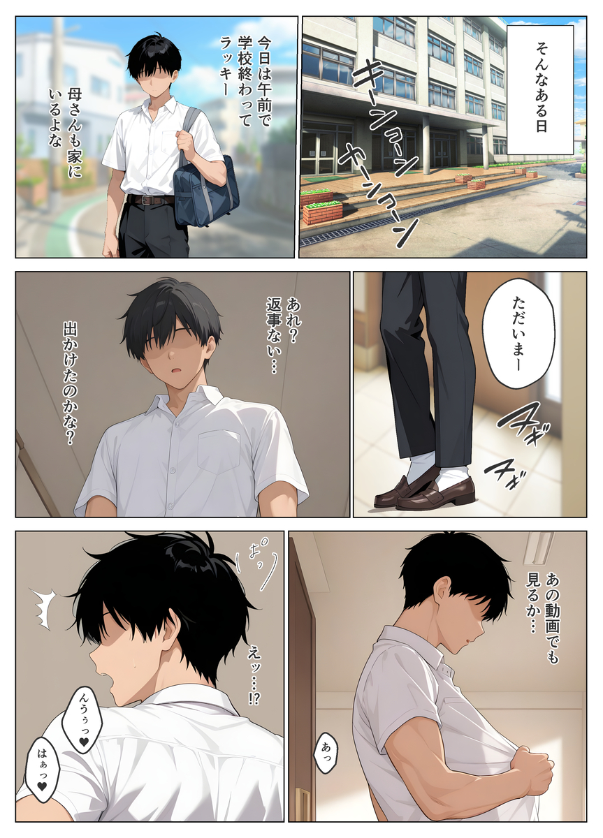 【エロ漫画】俺が大好きな母ちゃんが俺が知らない男に抱かれて完全にメスになってる…