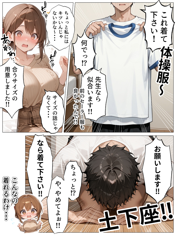 【えろまんが】JKコスの女教師とのイチャラブな関係がエチエチすぎるwww