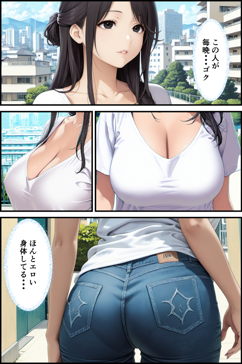 【えろまんが】隣に引っ越してきた奥様がエチエチすぎて…