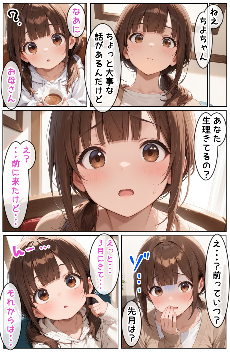 【エロ漫画】自覚は無いのに妊娠してしまった女の子の運命が…