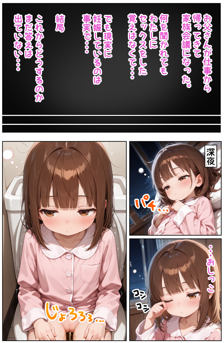 【エロ漫画】自覚は無いのに妊娠してしまった女の子の運命が…