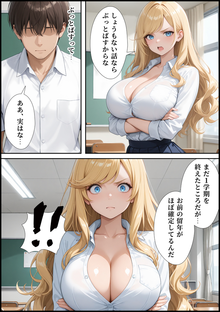 【えろまんが】留年回避の為に変態教師に抱かれる巨乳ギャルJKの運命が…