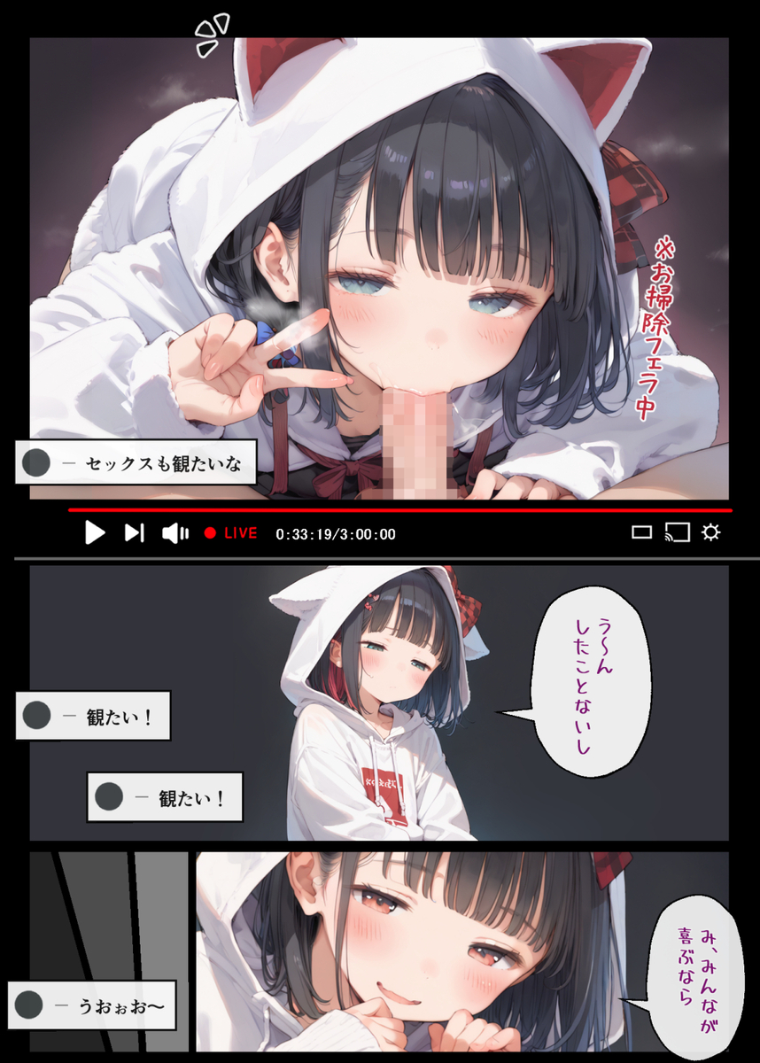 【えろまんが】エッチな配信したらまじで再生数って上がるんだなwww