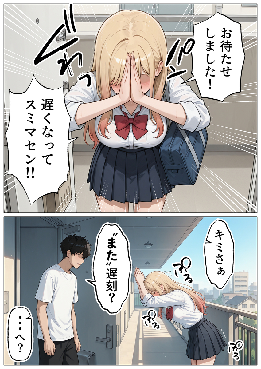 【えろまんが】本気ピストンからの連続射精…ギャルJKとのセックスが最高過ぎたwww