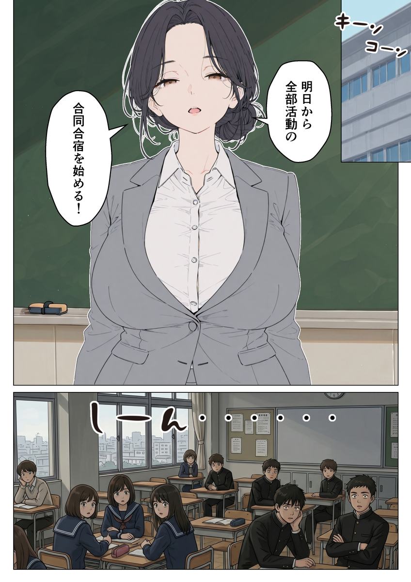 【エロマンガ】某体育会の合宿では女の子達の性処理係も必要なようで…