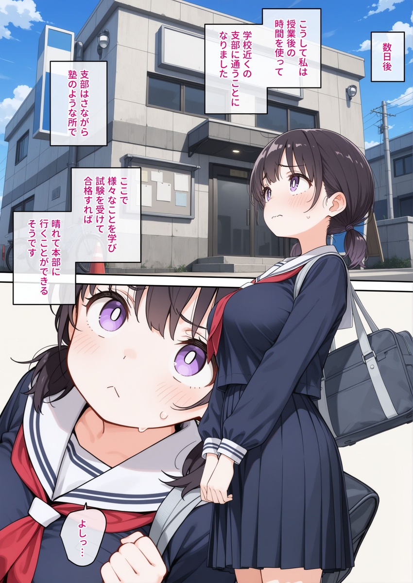 【エロ漫画】オープンキャンパスで怪しいサークルに声を掛けられ、合宿に参加した女の子がとんでもないことに…