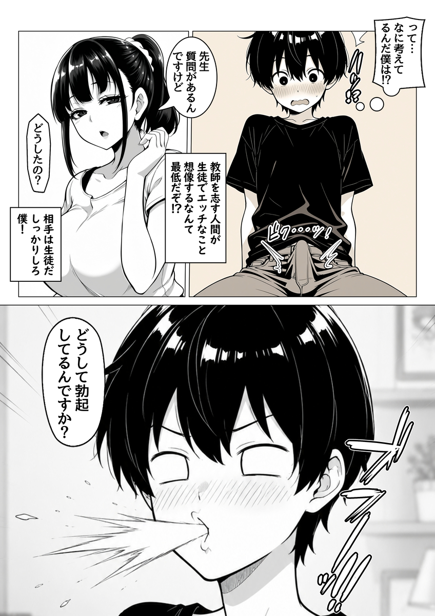 【えろまんが】憧れの家庭教師デビューしたらラッキースケベな日々が始まって…