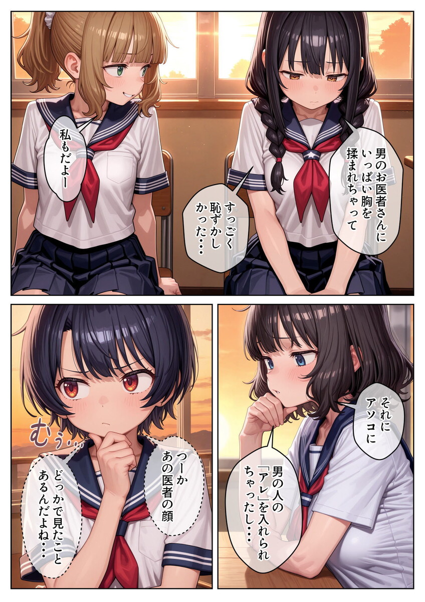 【エロ漫画】健康的な女の子達にエッチな検査をはじめる男…ヤリタイ放題の検査が羨ましすぎるwww