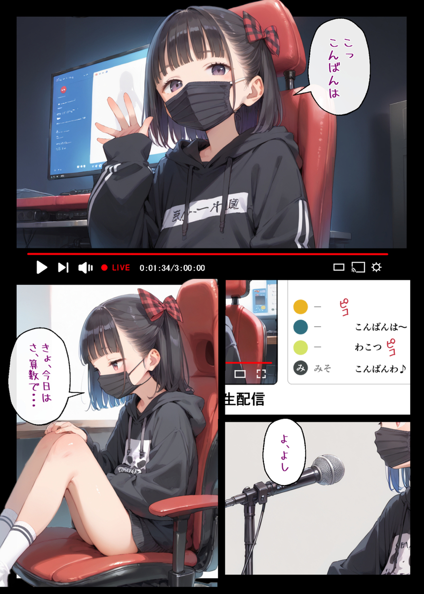 【えろまんが】動画再生数を増やす為にエッチな配信をするちっぱい女の子