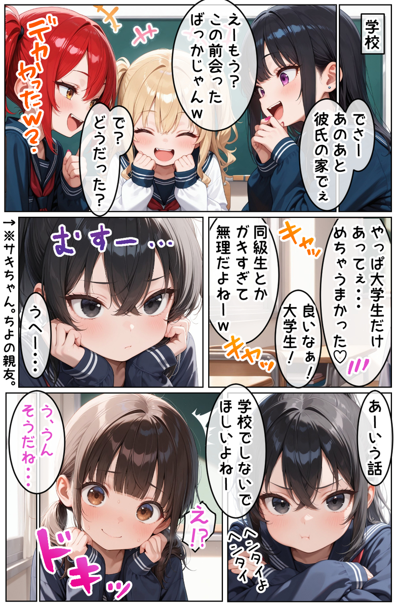 【エロ漫画】自覚は無いのに妊娠してしまった女の子の運命が…