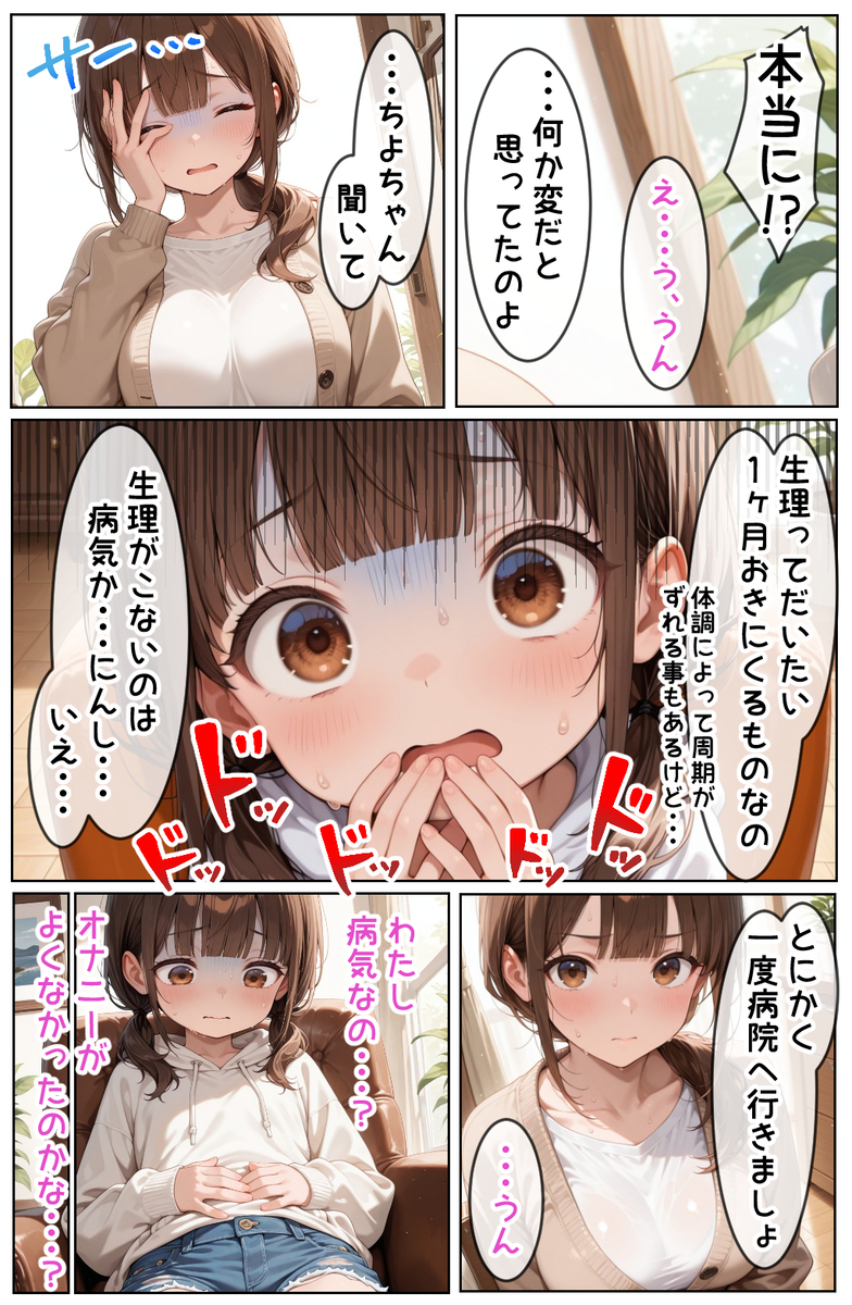 【エロ漫画】自覚は無いのに妊娠してしまった女の子の運命が…