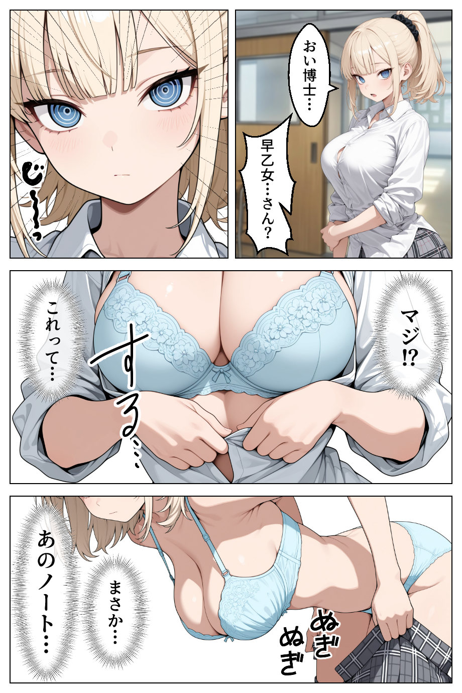 【エロ漫画】夢はハーレム3P！噂のノートに自分の願望を書きまくった結果www