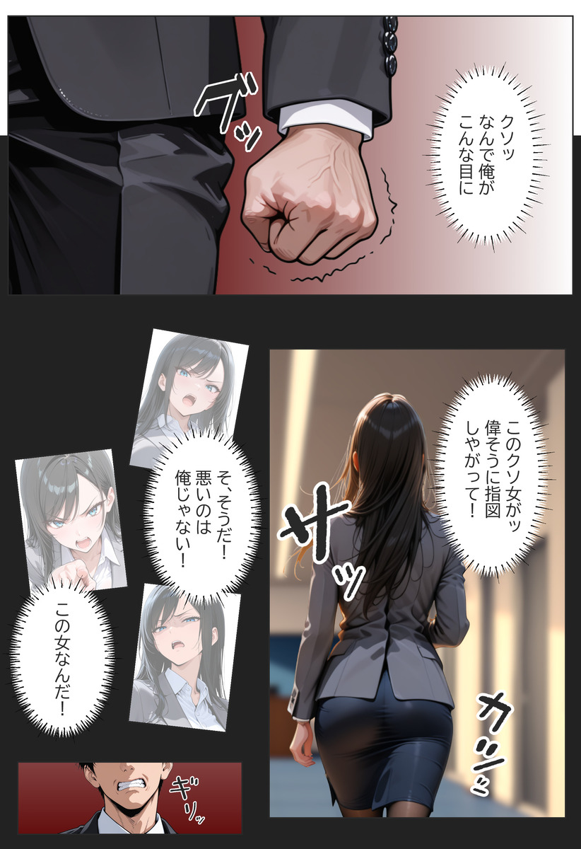 【えろまんが】理不尽な説教と罵倒を繰り返す女上司に怒りのエッチな制裁したったwww