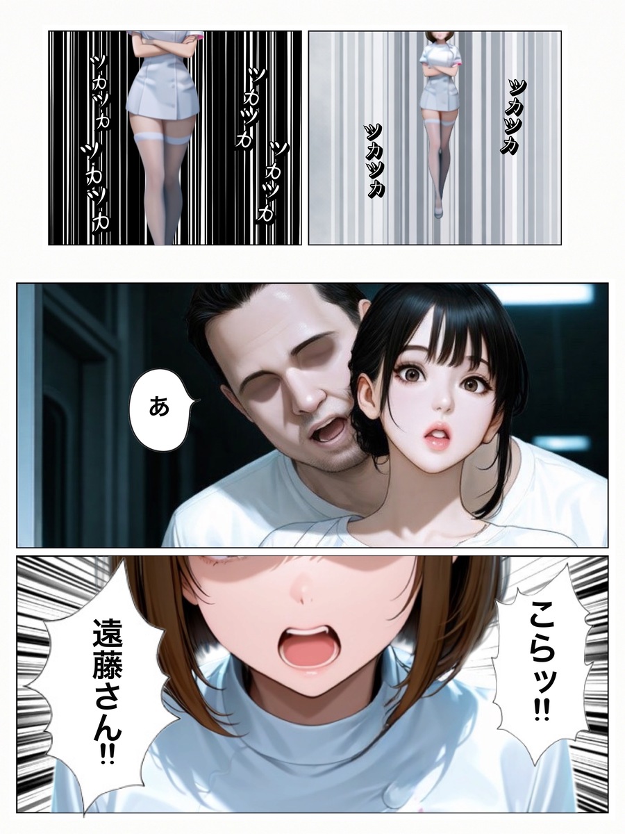 【エロ漫画】夫に相手にされない人妻ナースがエッチな病棟で勤務することに…