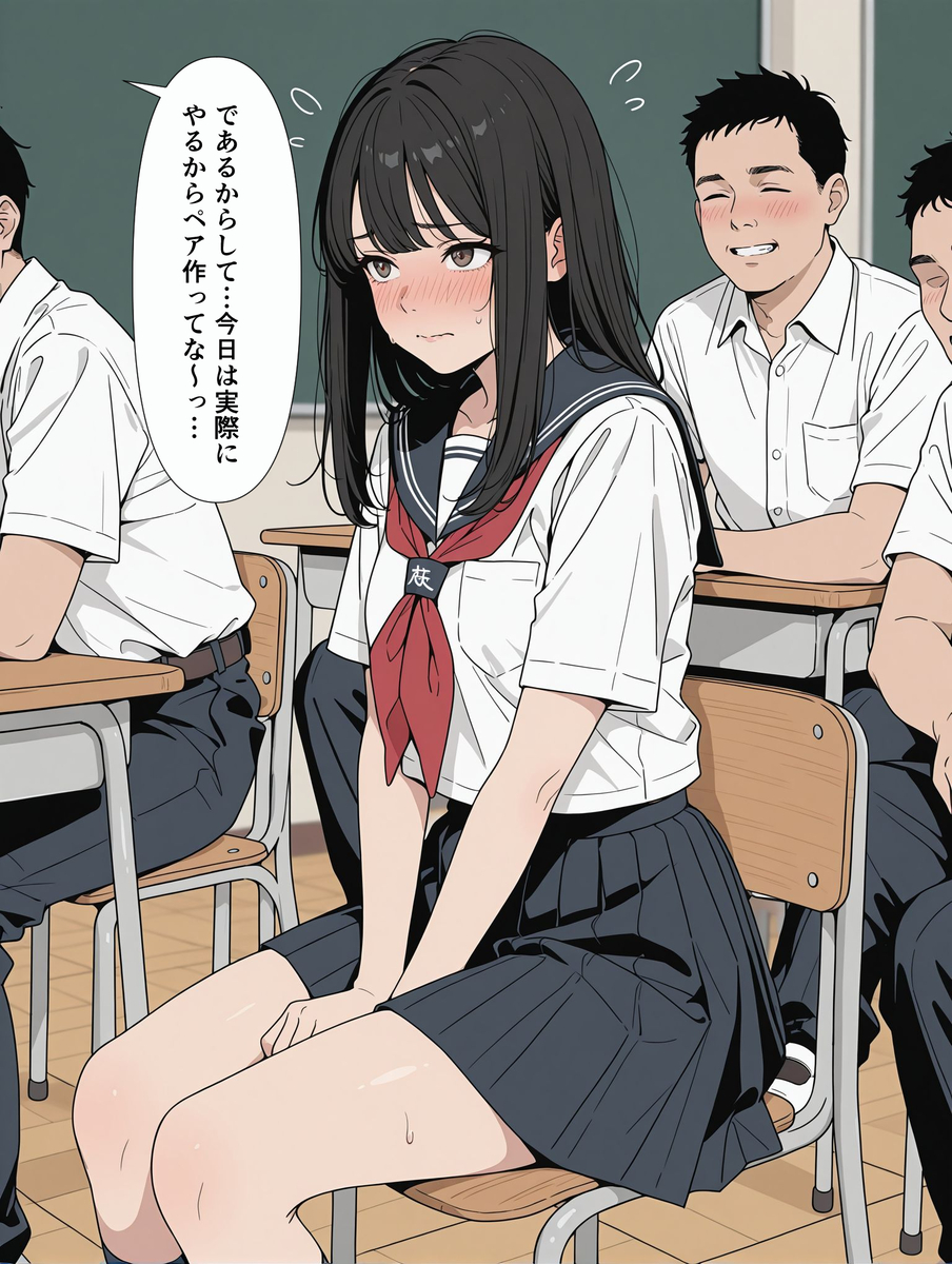 【エロマンガ】勉強のために性の実習を行う女の子達に興奮が収まらない！