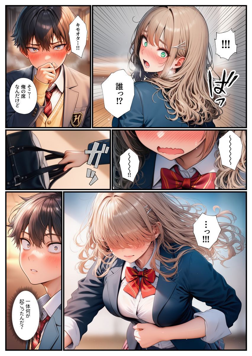 【えろまんが】気になる女の子をエロ小説ネタにしてみたら…ラッキースケベな展開にwww