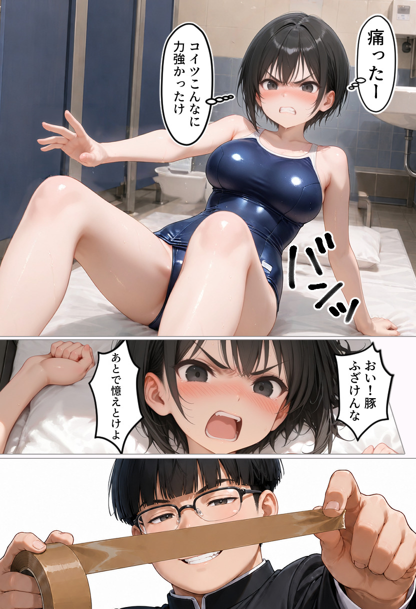 【えろまんが】全てを失ったトリオが見せる復讐劇！生意気な一軍ギャルにエッチな制裁したったwww