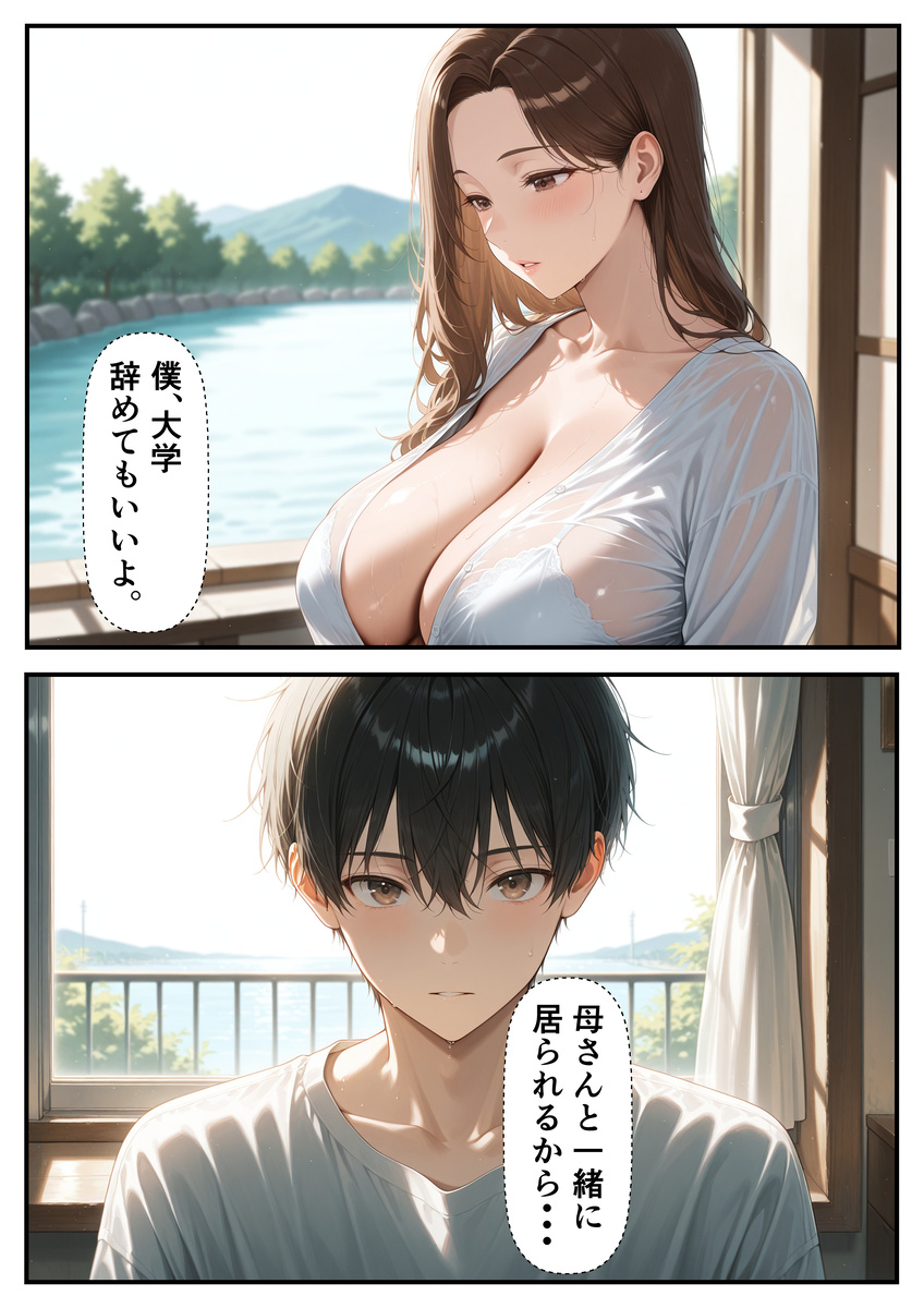 【エロマンガ】こみ上げる感情と禁断の関係…母親を女性としてみてしまった結果…