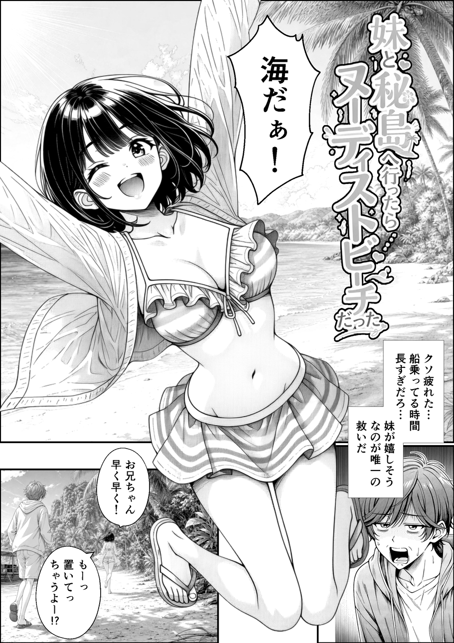 【えろまんが】噂のヌーディストビーチはフリーセックスの場所でしたwww