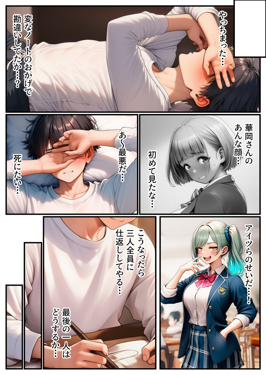 【えろまんが】気になる女の子をエロ小説ネタにしてみたら…ラッキースケベな展開にwww