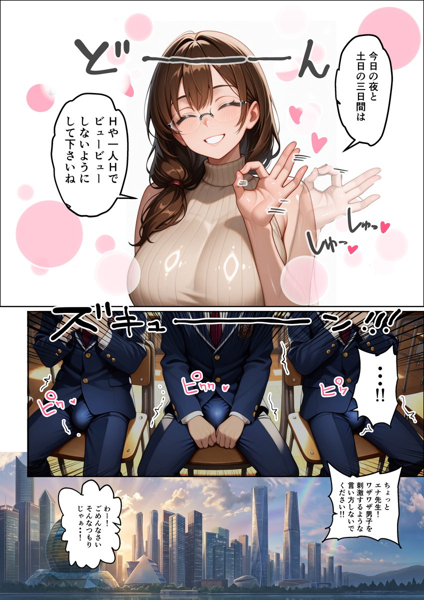 【えろまんが】サキュバス痴女教師によるショタ生徒へエッチな攻撃がヤバい！