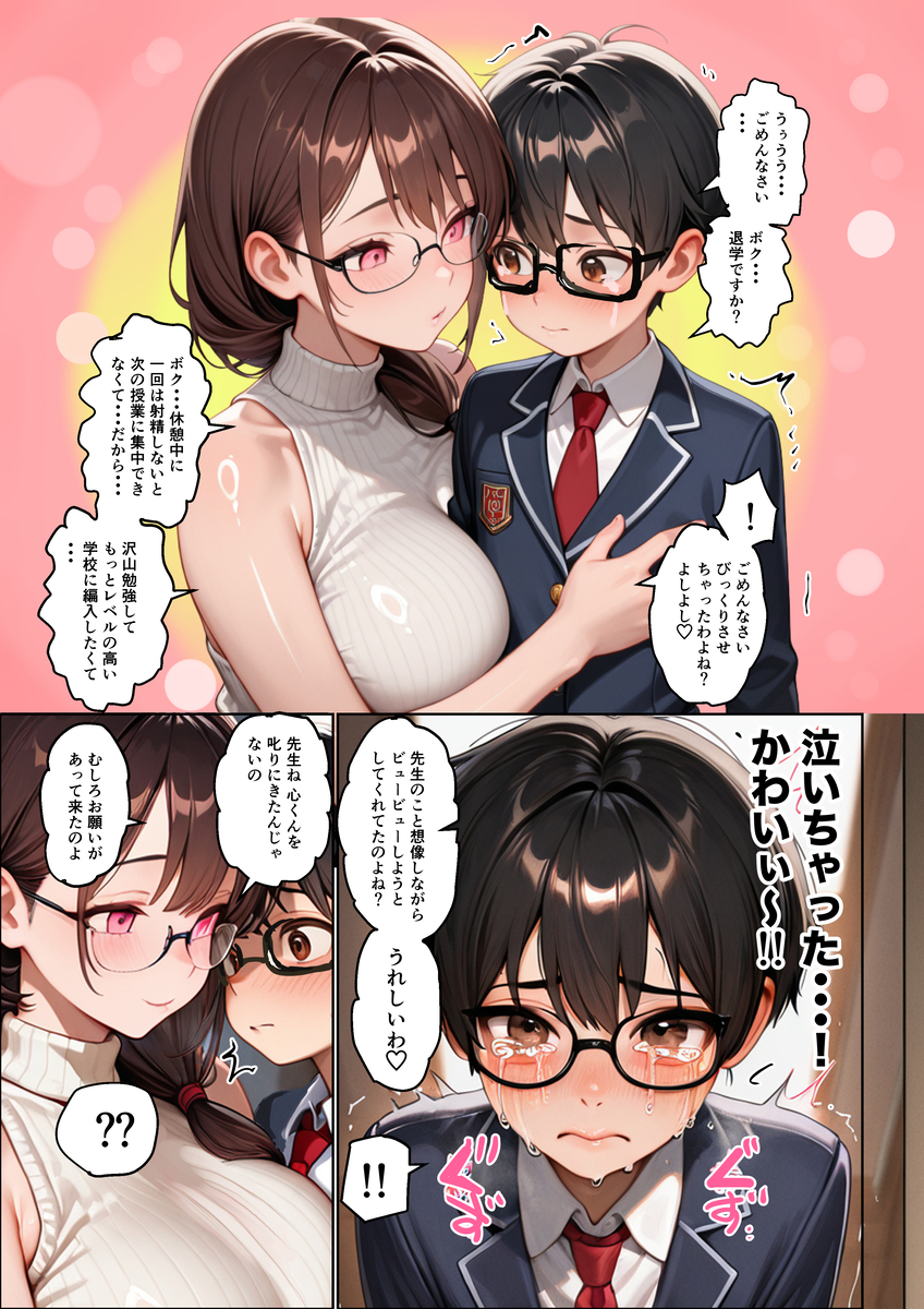 【えろまんが】サキュバス痴女教師によるショタ生徒へエッチな攻撃がヤバい！