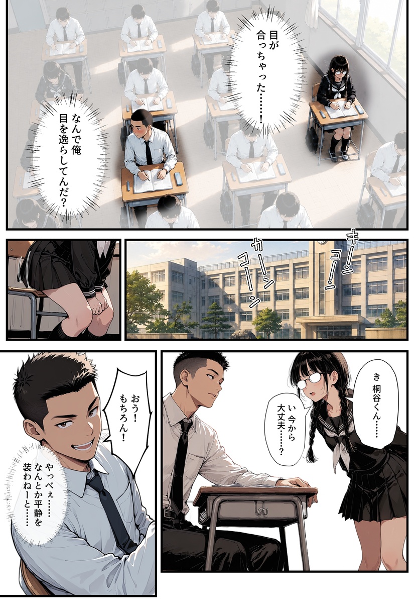 【えろまんが】地味で目立たないクラスメイトの正体がまさかの新人女優で…そんな女の子に誘われてエッチなことに…
