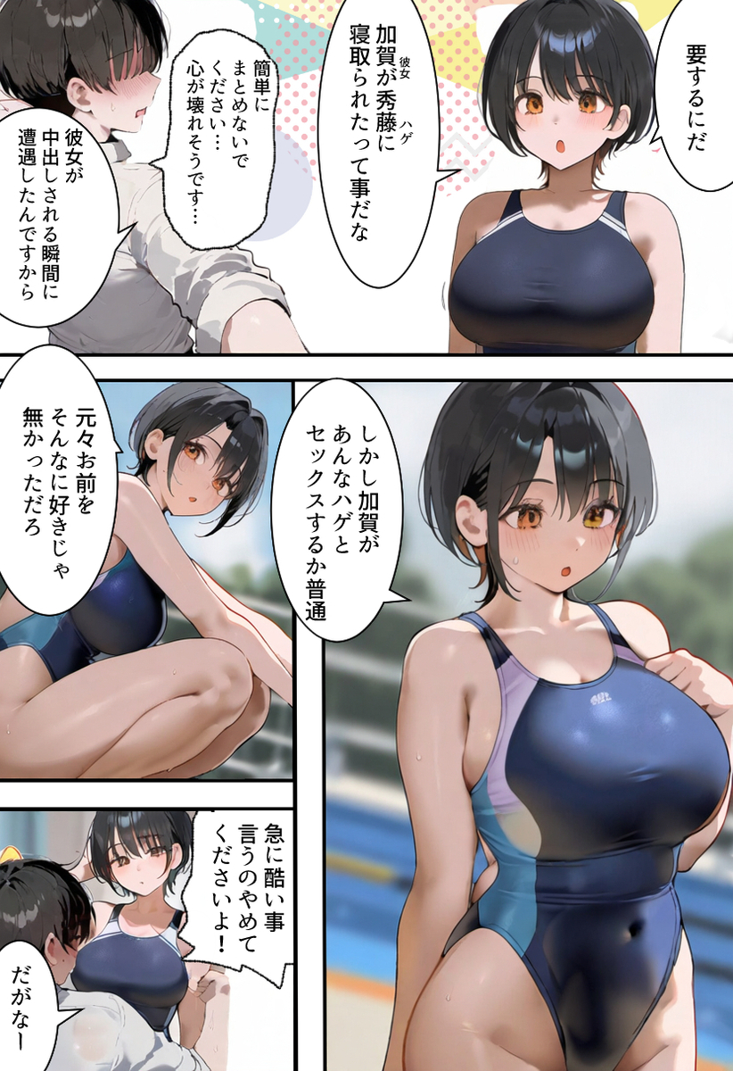 【えろまんが】初めて知る快楽に完全に堕ちていく水泳部部長がシコリティー！