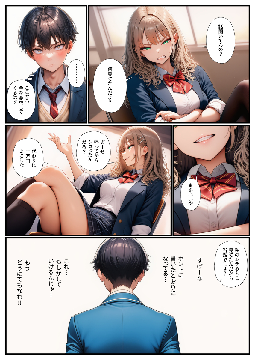 【えろまんが】気になる女の子をエロ小説ネタにしてみたら…ラッキースケベな展開にwww