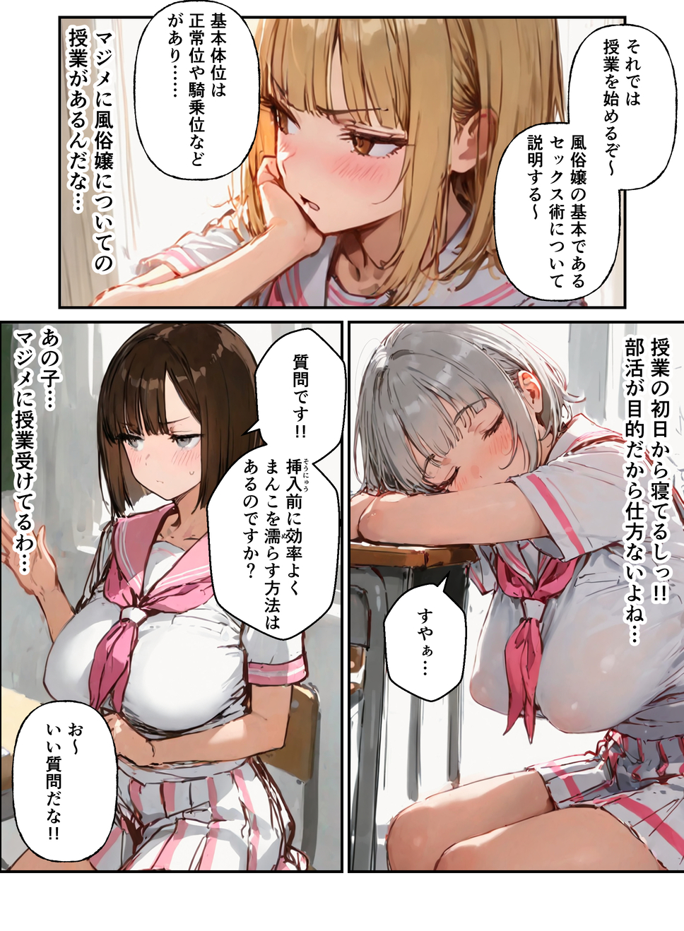 【エロ漫画】部活女子達が種付けセックスしてる姿がヤバ過ぎるwww